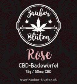 CBD-Badewürfel Rose mit 50 mg CBD für ein entspannendes Badeerlebnis. Luxuriöse Badezusätze mit Hanfextrakt und Rosenduft für Wellness zuhause.